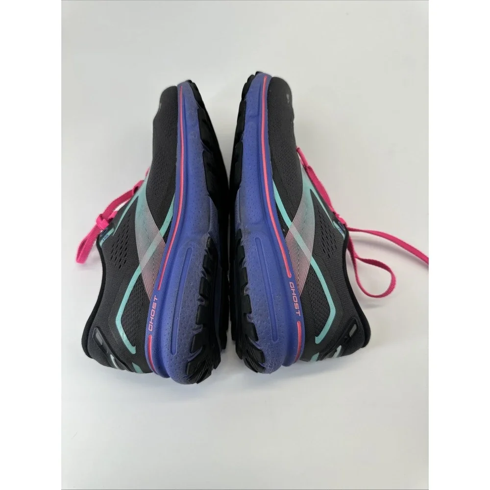 Brooks Ghost 15 Womens Running Shoes Size 8.5 Gary Pink Blue Sneakers 1203801B07 - Picture 9 of 16